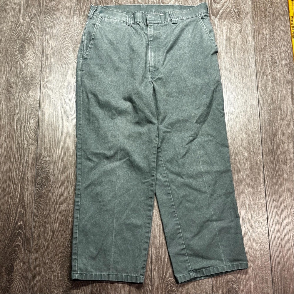 Vintage 1990s Big Bill Green Trouser Chino Pants True Vintage 34 x 28 Workwear